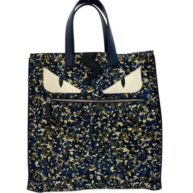 Fendi 7 Va367 Monster Bugs Eye Tote Shoulder Bag Total Nylon Multicolor