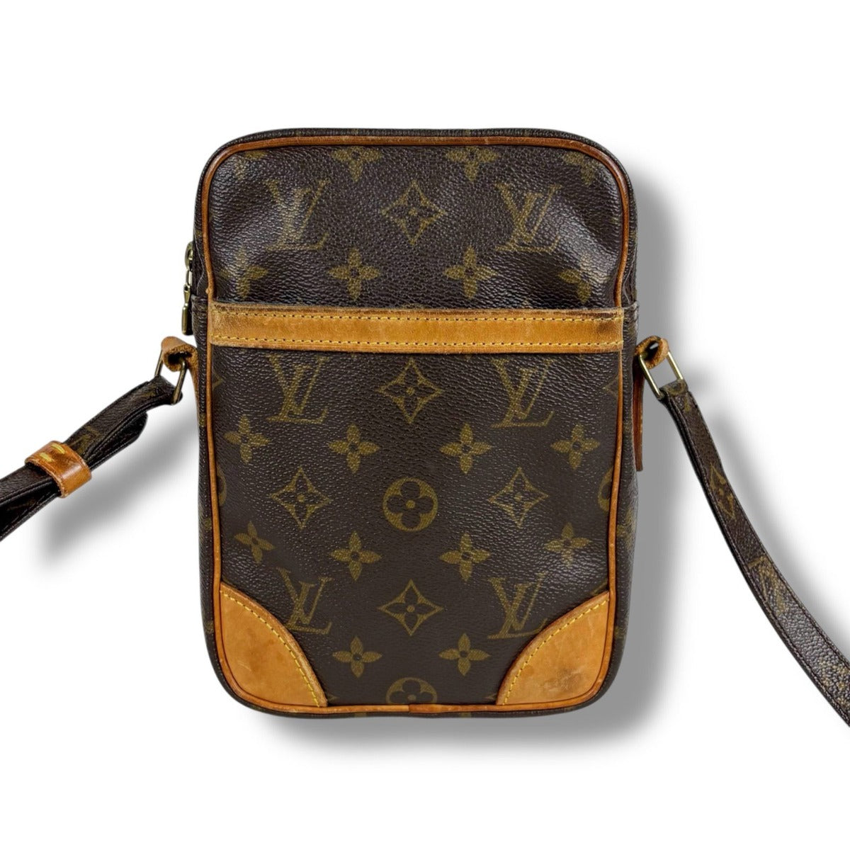 Louis Vuitton Danube Shoulder Bag Monogram Leather Brown — view 2