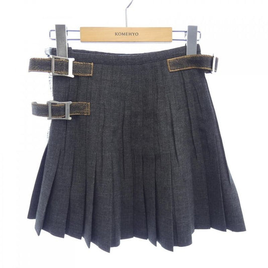 Prada Pleated Rush Stitch P147 ze 17 N1 Skirt