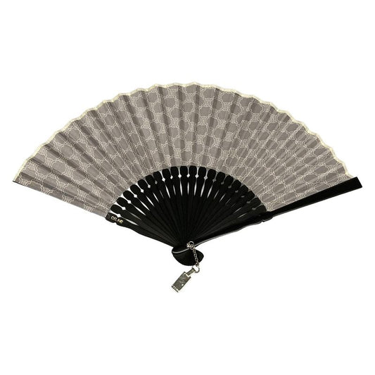Celine Accessories - Light Gray Ivory And Black Fan / Macadam Pattern