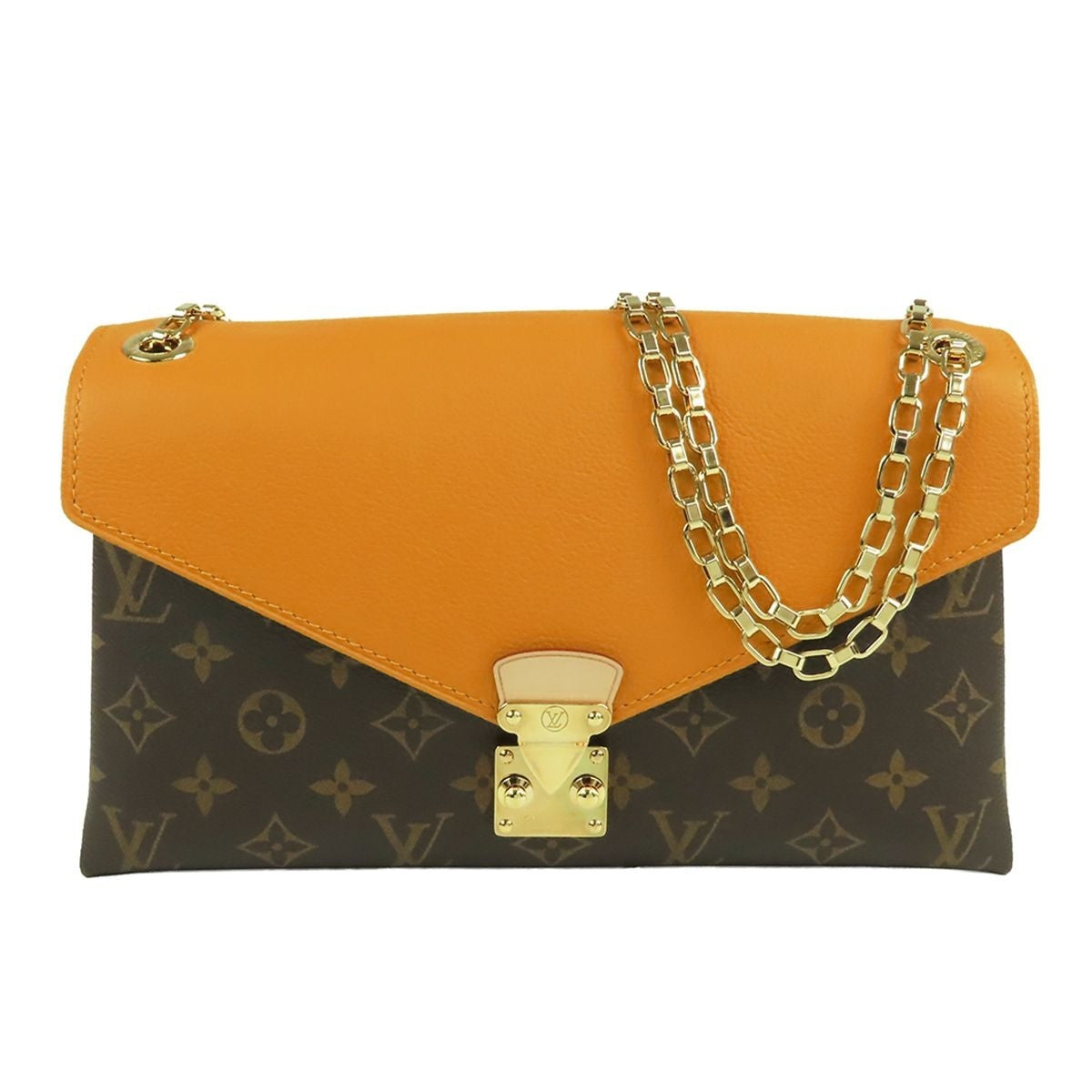 Louis Vuitton Pallas Chain Saffron Yellow Monogram Canvas Shoulder Bag