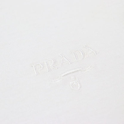 Prada 24SS Ujn884 Cotton 100% Logo Embroidery Crew Neck Short Sleeve T-shirt