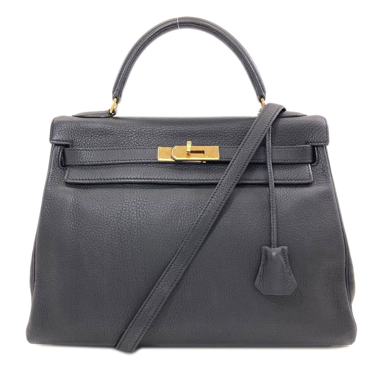 Hermes Kelly 32 Retourne Gold Handbag Taurillon