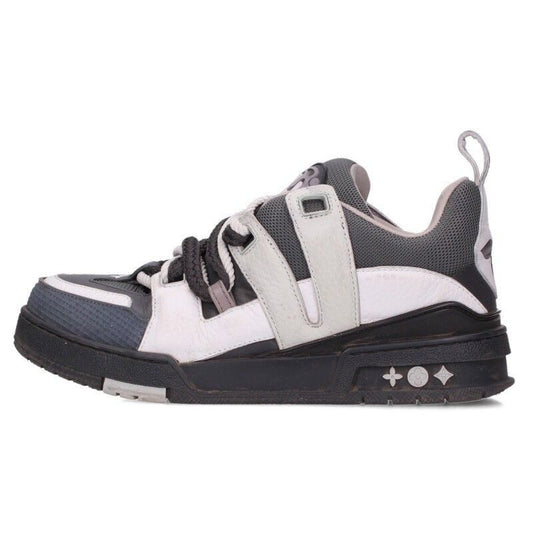 Louis Vuitton LV Skate Line Leather Fabric Sneakers 6.5