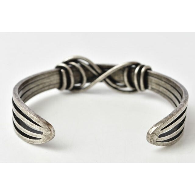 Saint Laurent Bangle Bracelet Cuff Vintage Silver — view 3