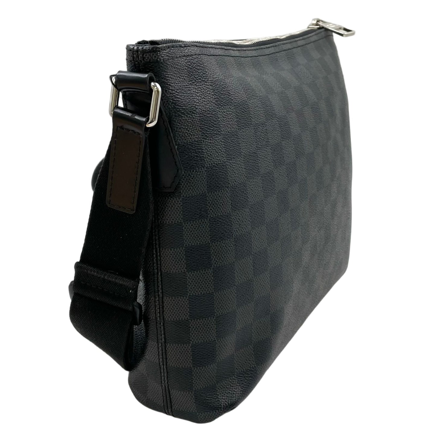 Louis Vuitton Mick PM Damier Graphite Leather Black Shoulder Bag Silver — view 2