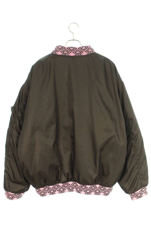 Prada 21AW Sgb895 Renylon Knit Bomber Jacket Blouson Men's M