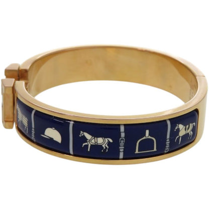 Hermes Couverture Et Aigne De Jour Click H F1 02 40 Metal Blue Bangle 1127
