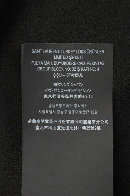 Saint Laurent Paris 646850 Y900r Silk Long Sleeve Shirt Men's 37