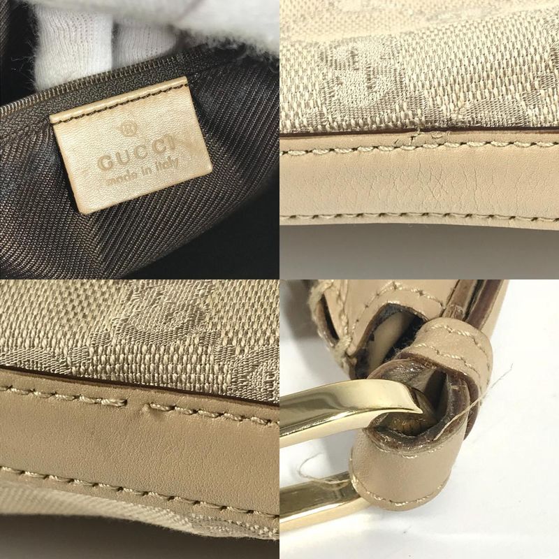 Gucci Shoulder Bag GG Logo 73885 GG Canvas/leather Beige