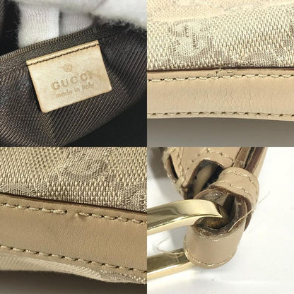 Gucci Shoulder Bag GG Logo 73885 GG Canvas/leather Beige