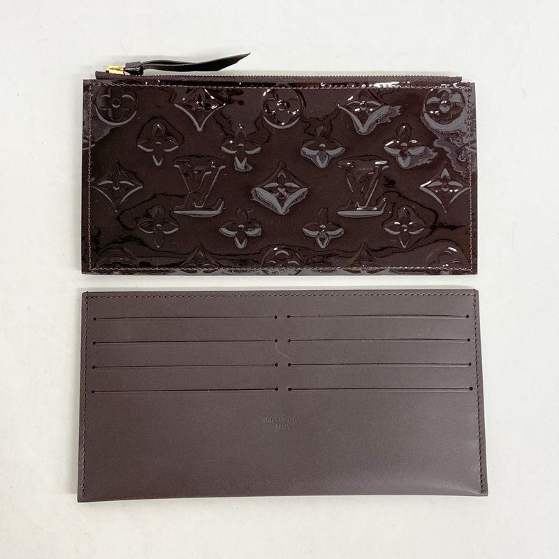 Louis Vuitton Shoulder Wallet Vernis Pochette Felicie M61267 Amarante Women's
