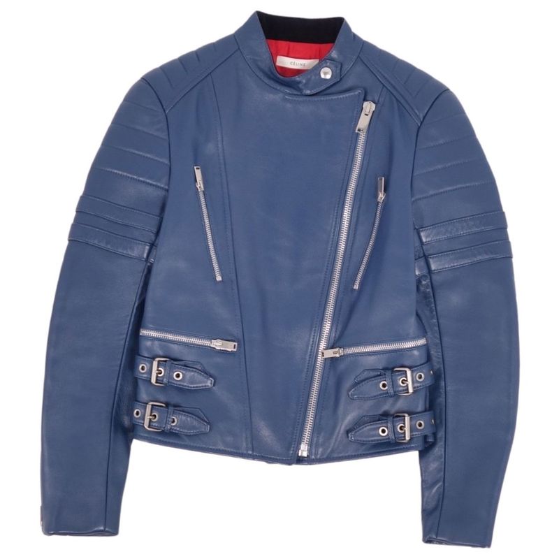 Celine Phoebe Period Leather Jacket Biker Jacket