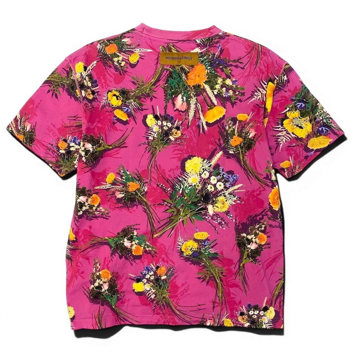 Louis Vuitton Flower Embroidery T-Shirt Flour M Pink — view 3