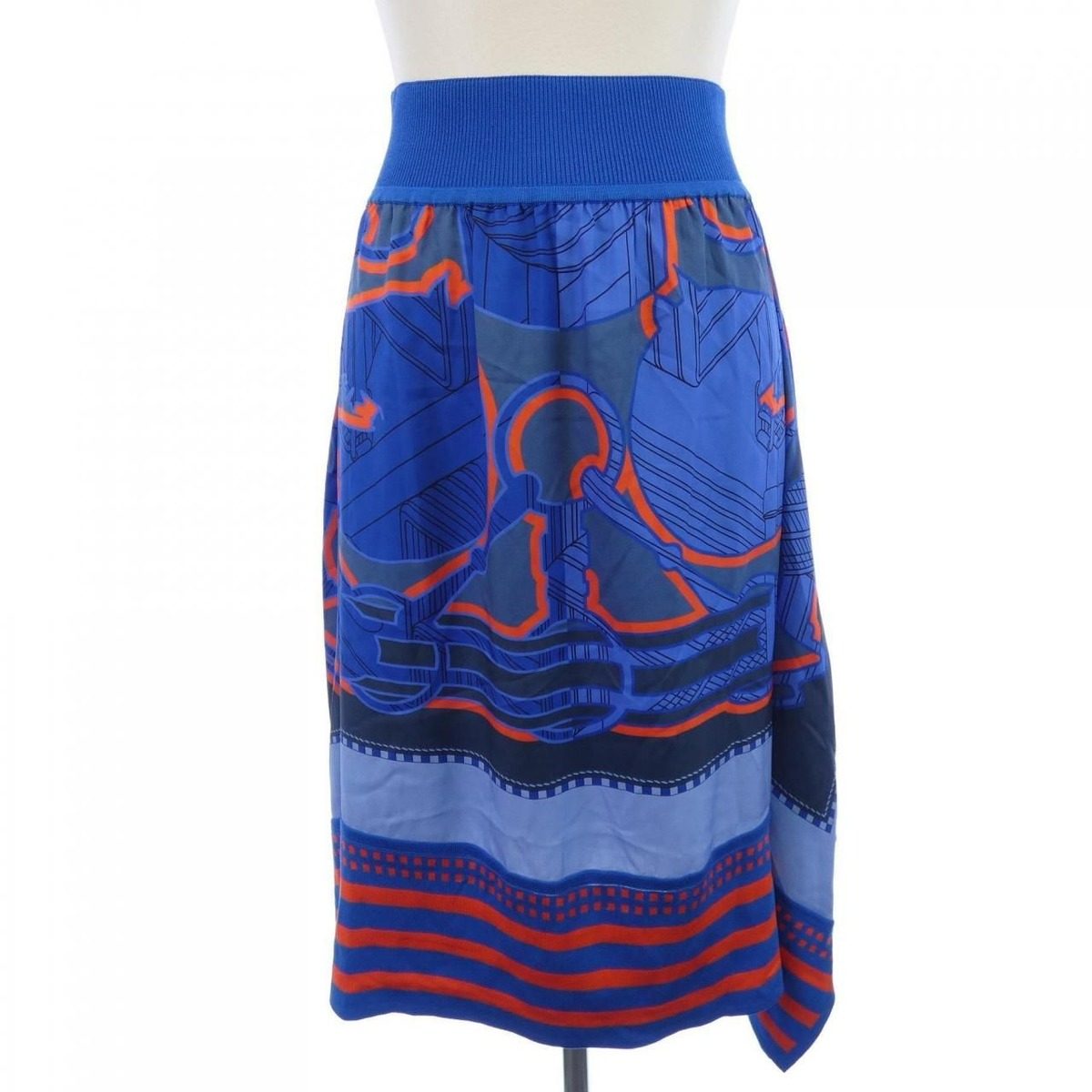 Hermes Tatersale en Zigzag Twill Lane Skirt