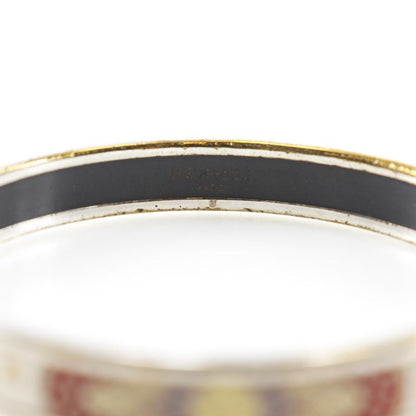 Hermes Emile PM Cloisonne Sun Moon And Stars Metal White Ladies 19.0g Bangle