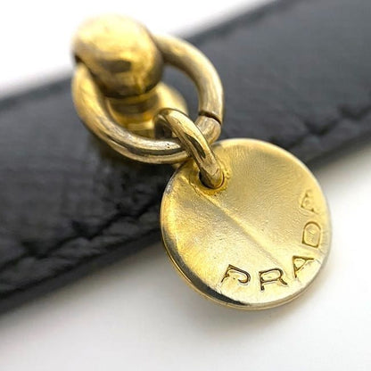 Prada Bracelet Black Excellent Condition Rare Leather GP Preowned Prada