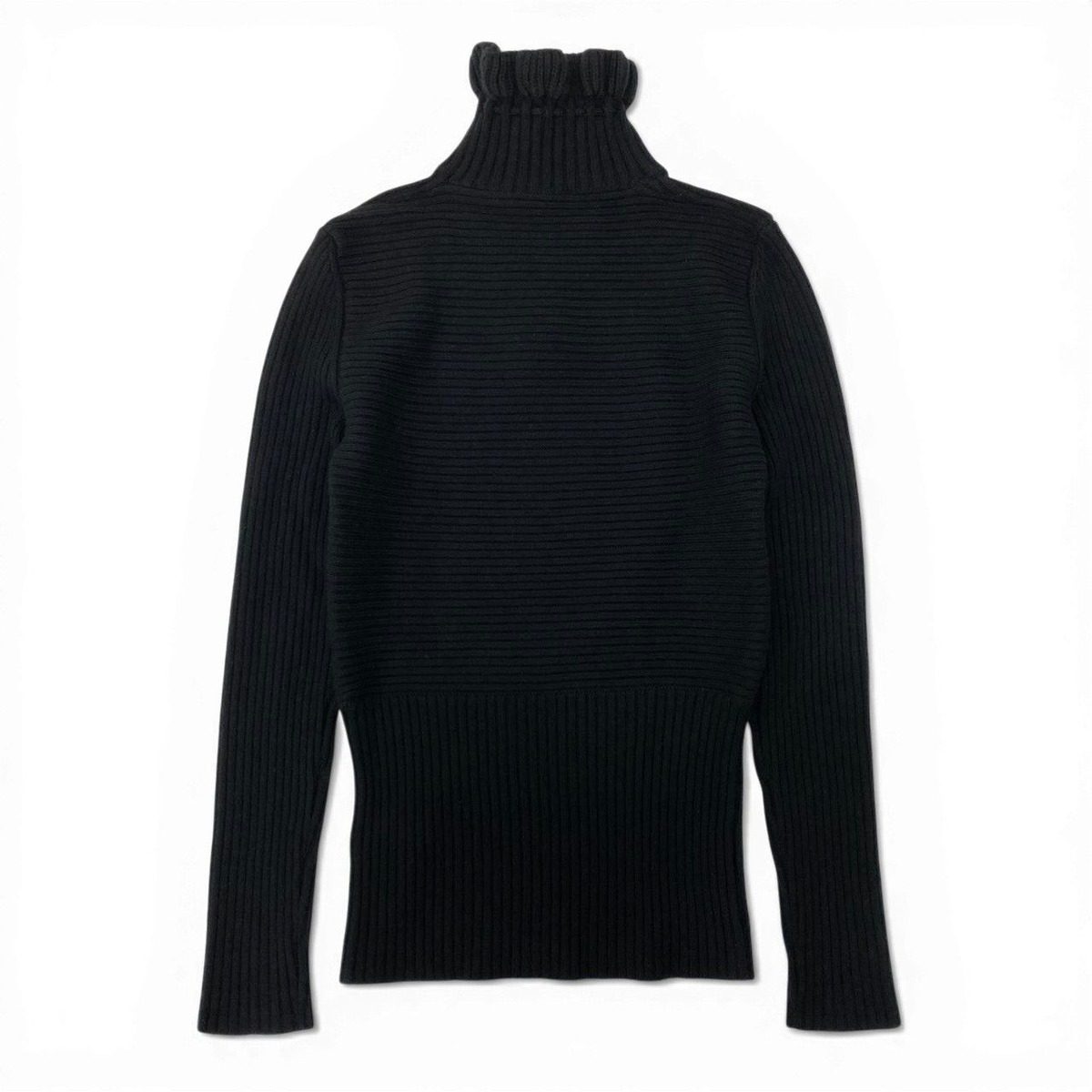 Gucci Drawcord Turtle Neck Knit Sweater S Black — view 3