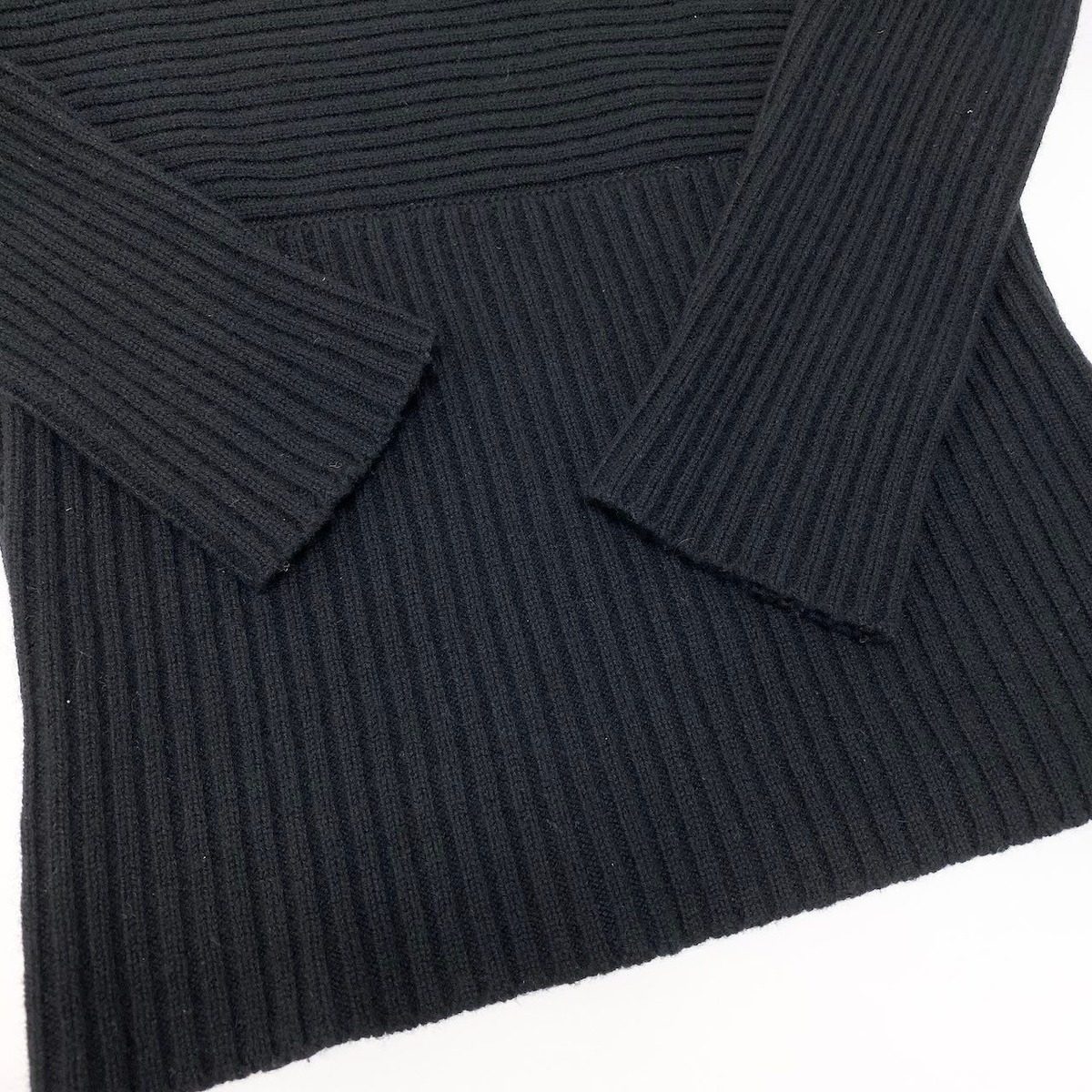Gucci Drawcord Turtle Neck Knit Sweater S Black — view 6