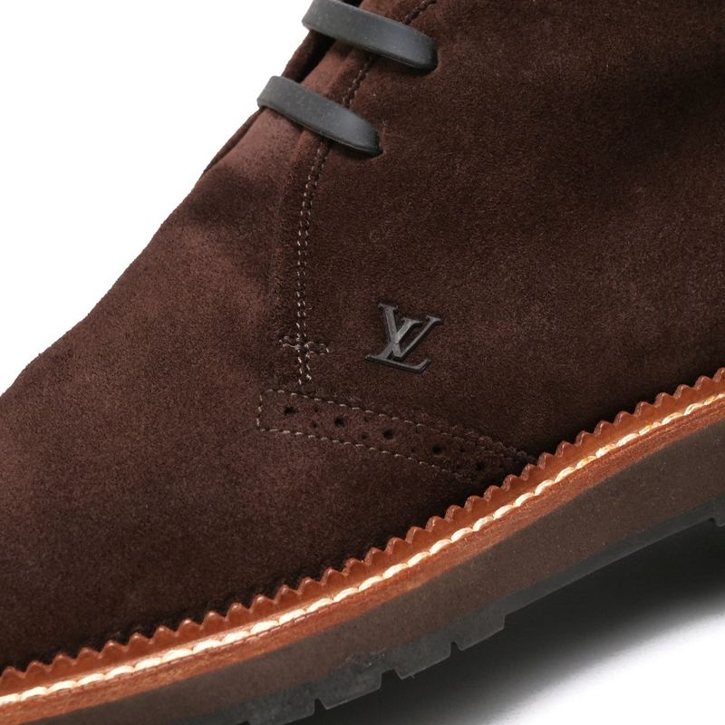 Louis Vuitton Boots Size 6 LV Logo Suede Ankle Chukka Boots Shoes 20250514