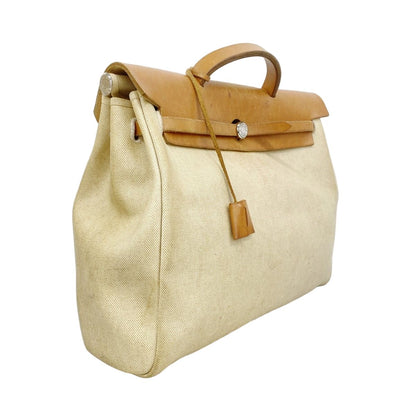 Hermes Handbag Toile Ash Natural Silver 2-Way — view 2