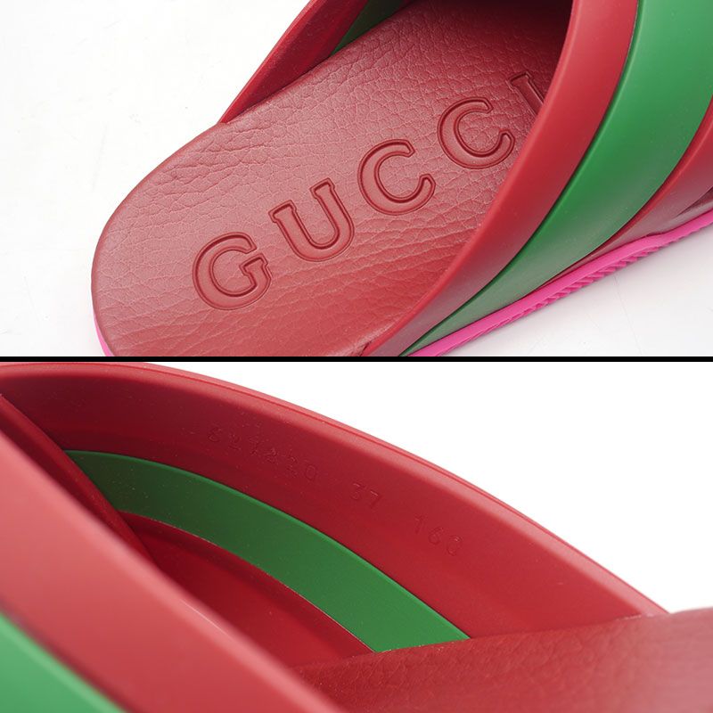 Gucci Sherry Line Sandals 627820 Size 37 Red