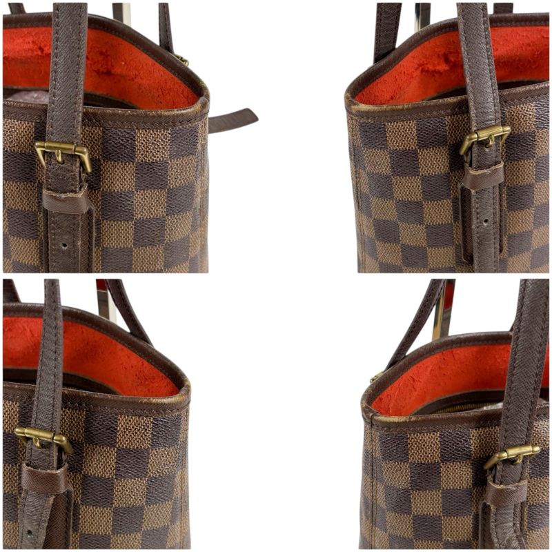 Louis Vuitton Petit Baguette Marais Mini Tote Bag Damier Leather Brown Shoulder