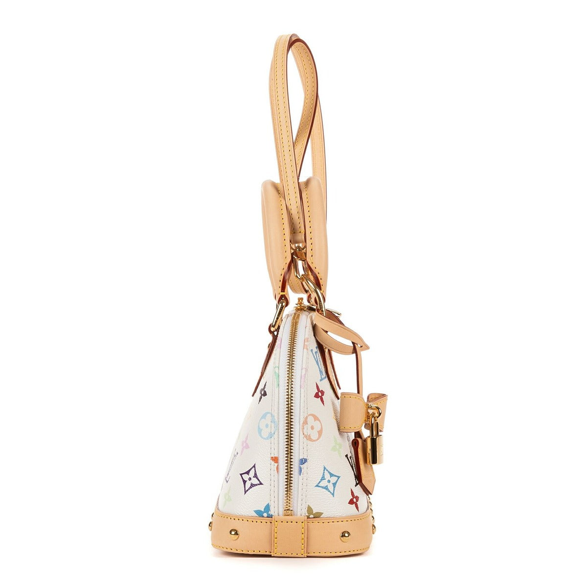 Louis Vuitton Limited Edition LV Takashi Murakami Alma Bbwhite Handbag White Multicolor — view 5
