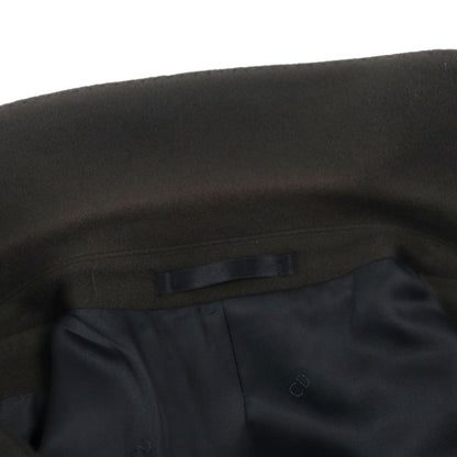 Christian DIOR Vintage 100% Cashmere Double Chester Coat Dark