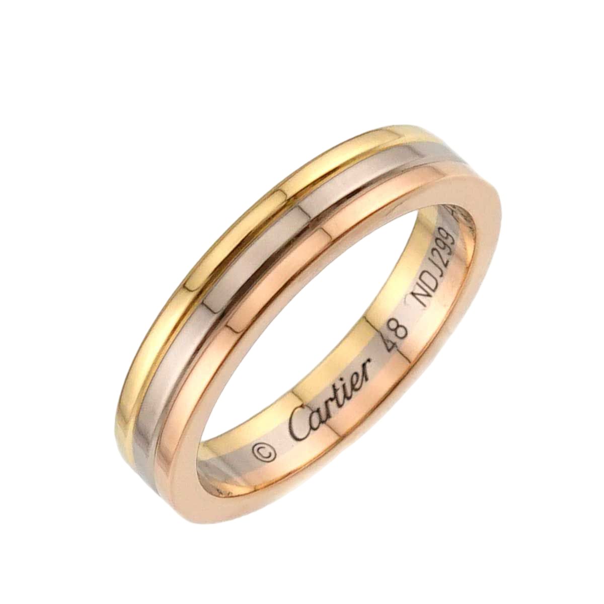 Cartier Vendome 48 Ring 18k YG WG PG Suri Gold Colors 750 Certificate