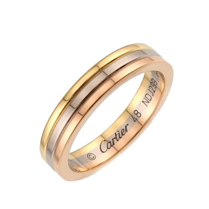 Cartier Vendome 48 Ring 18k YG WG PG Suri Gold Colors 750 Certificate