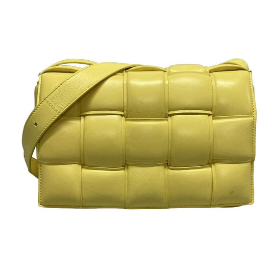 Bottega Veneta Shoulder Bag Padded Cassette Yellow Lambskin