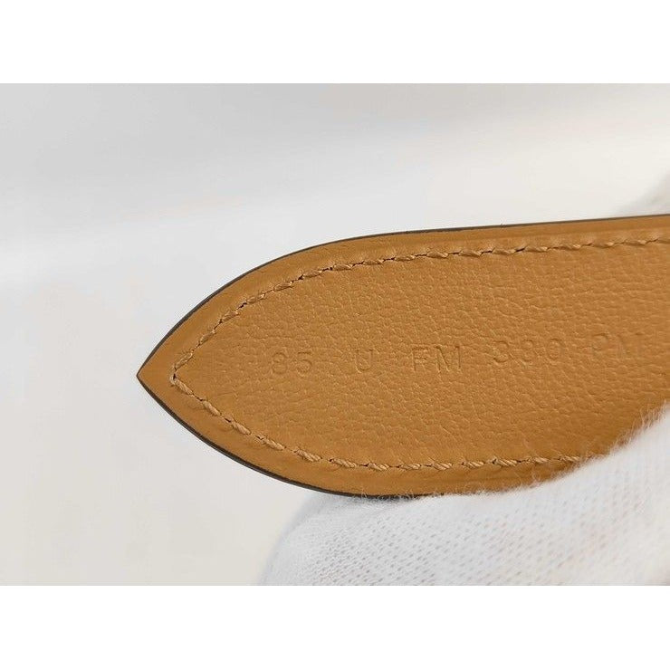 Hermes Belt Andy 26 Blue Indigo Gold Leather Silver — view 7