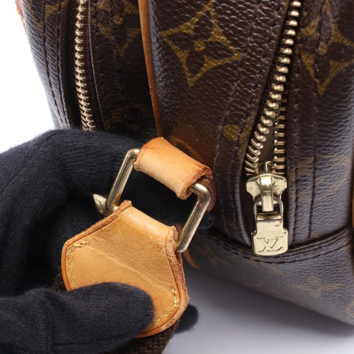 Louis Vuitton Shoulder Bag Li Porter PM Canvas Leather — view 8