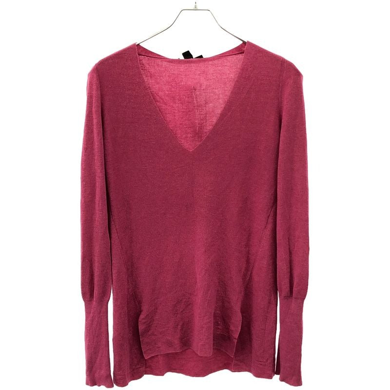 Louis Vuitton V-Neck Cashmere Silk Knit Sweater Rw142 a F6 Kl25 oge Pink
