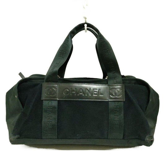Chanel Handbag Sport Line Black With Repair Marks On Four Corners