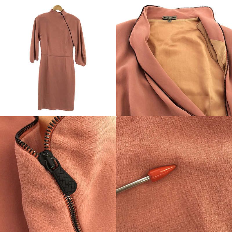 Bottega Veneta - Silk Zip Dress - Fully Lined - 38 - Pink - Women's