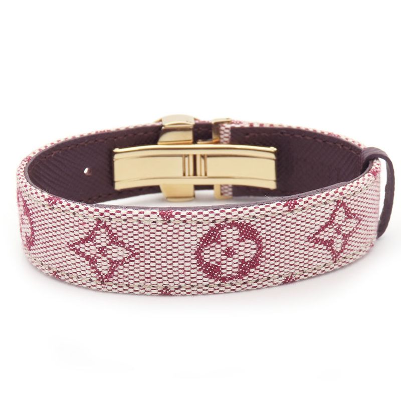 Louis Vuitton Bracelet Good Luck Bracelet M64459 Monogram Mini Metal Pink Gold
