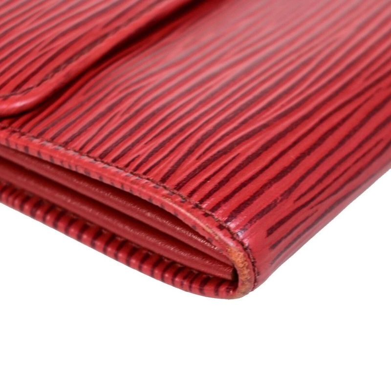 Louis Vuitton Long Wallet Epi Red Ruby Set Of Two 61ka294