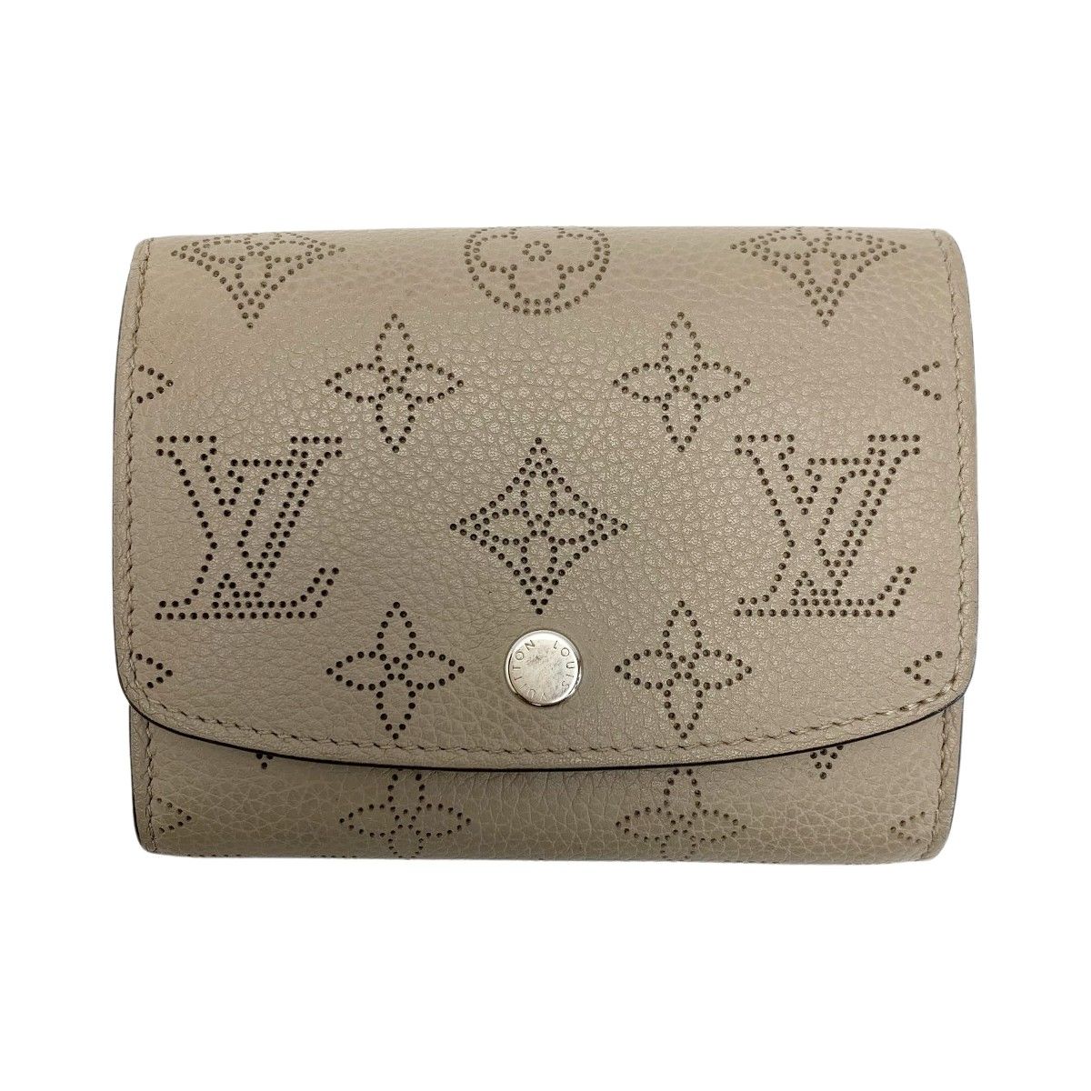 Louis Vuitton Mahina Portefeuille Iris Compact M62542 Beige Bifold Wallet