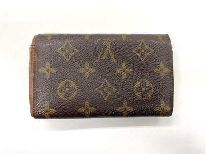 Louis Vuitton Monogram Porte Monet Vieux Trésor M61730 Foldable Wallet L-shape