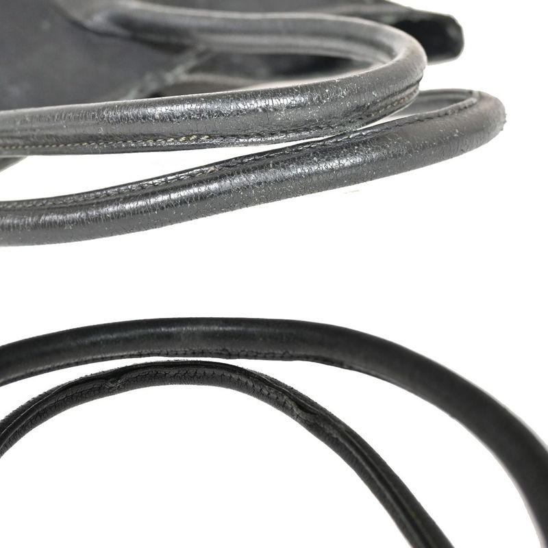 Hermes Garden File Tote Bag Canvas Leather Black ▢I 69fa285