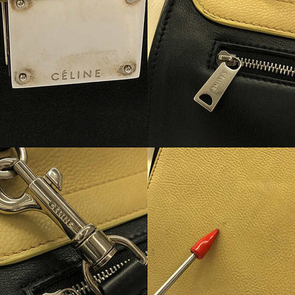 Celine | Phoebe Period 2way Shoulder Leather Trapeze Hand Tote Bag | Yellow