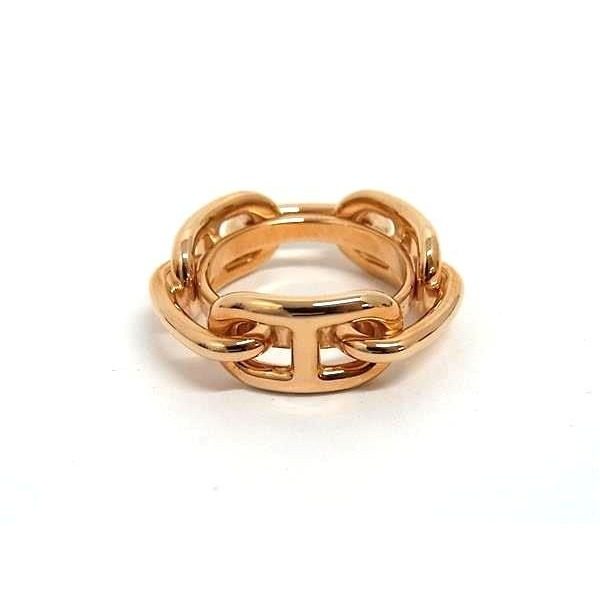 Hermes Chaine D'ancre Lucade Legato Scarf Ring Closure Pink Gold — view 2