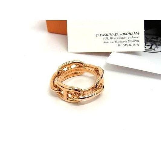 Hermes Chaine D'ancre Lucade Legato Scarf Ring Closure Pink Gold