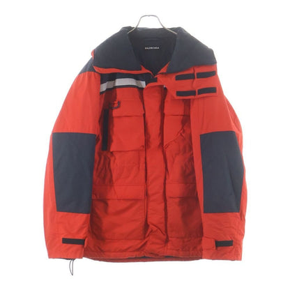Balenciaga Mat Nylon Jacket Matte with Reflective Hood Red