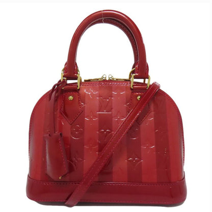 Louis Vuitton M91593 Alma BB Rayures Handbag Vernis Women