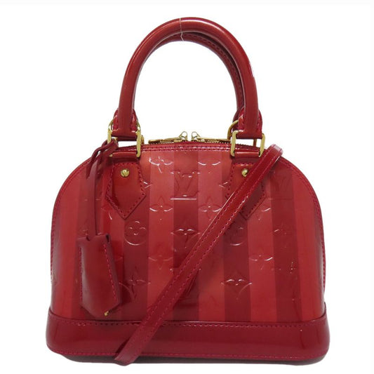 Louis Vuitton M91593 Alma BB Rayures Handbag Vernis Women