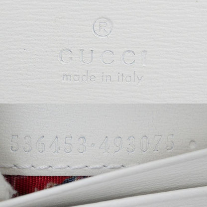 Gucci Sherry Line GG Quilted Compact Wallet 536453 White Leather Bifold