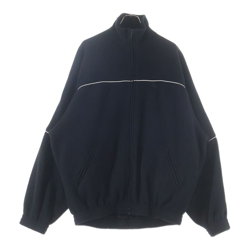 Balenciaga Fleece Sweatshirt with Logo Front Embroidery Zip Up Shearling Jacket